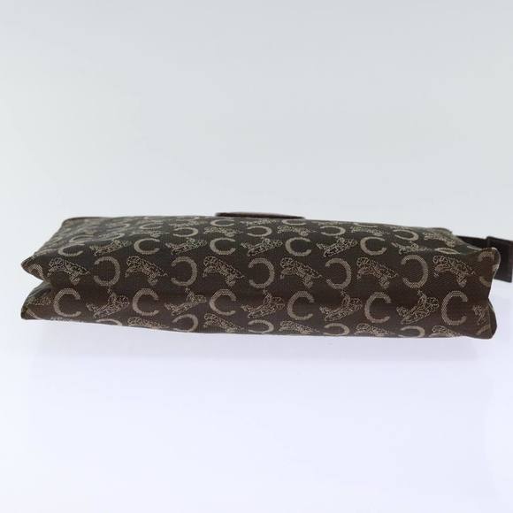 CELINE C Macadam Canvas Clutch Bag Brown Auth bs13749 - Picture 6 of 16